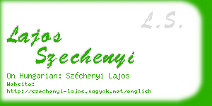 lajos szechenyi business card